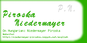 piroska niedermayer business card